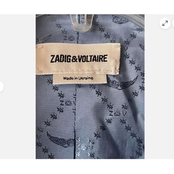 Zadig & Voltaire Black and White Patterned Blazer - Picture 8 of 8